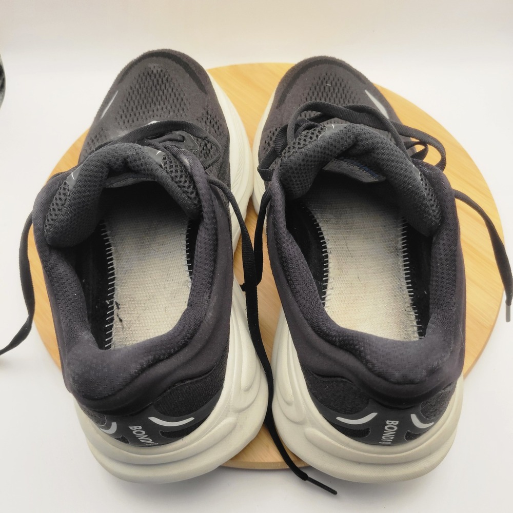 Hoka Bondi 9 Womens 9.5 2E Extra Wide Running Shoes Black White 1162016 BWHT - Picture 8 of 10